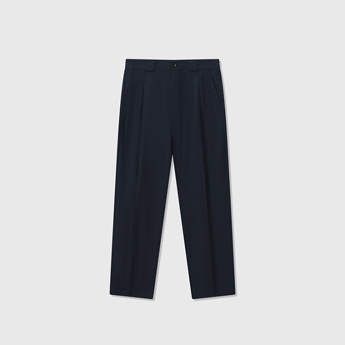 loro piana cotton linen panama pleated trousers